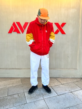 「AVIREX（アヴィレックス）のアイテム（ナイロンジャケット）」を使った、Takedaさん（メンズ・164cm）の冬コーディネート
