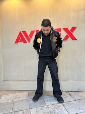 「AVIREX（アヴィレックス）のアイテム（スカジャン）」を使った、Takedaさん（メンズ・164cm）の秋コーディネート