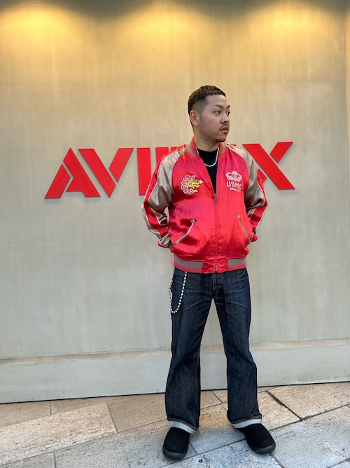 AVIREX レディース シルク リバーシブルスカジャン レディース avirex