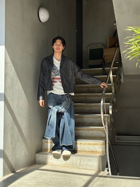 ware-mo-kou 井上慎斗さん（メンズ・184cm）の冬コーディネート