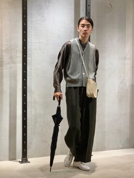「CristaSeya （クリスタセヤ）のアイテム」を使った、ware-mo-kou 井上慎斗さん（メンズ・184cm）の夏コーディネート