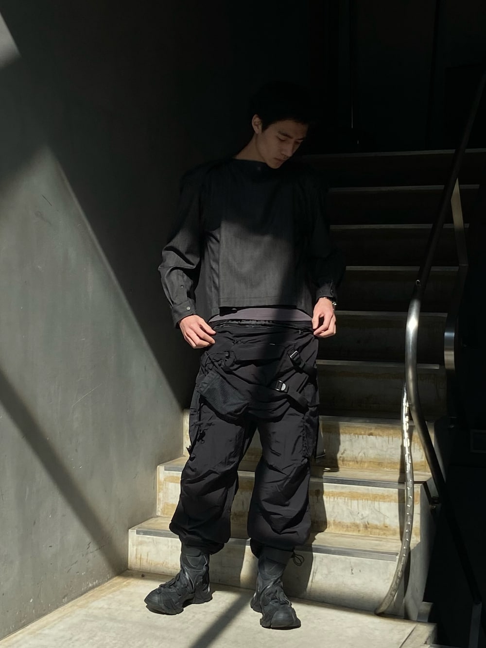 Toironier（トワロニエ）の「Toironier/トワロニエ/Rip Cargo Pants