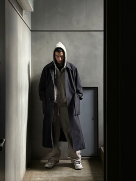 「ANCELLM（アンセルム）のアイテム（トップス）」を使った、ware-mo-kou 井上慎斗さん（メンズ・184cm）の冬コーディネート