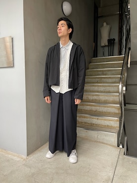 「FUMITO GANRYU（フミトガンリュウ）のアイテム」を使った、ware-mo-kou 井上慎斗さん（メンズ・184cm）の夏コーディネート