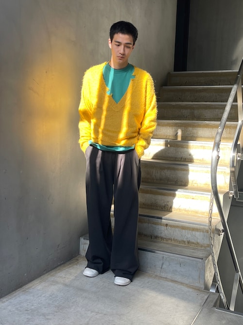 Toironier/トワロニエ/mohair v neck knit