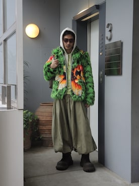 「MASU（エムエーエスユー）のアイテム」を使った、ware-mo-kou 井上慎斗さん（メンズ・184cm）の秋コーディネート