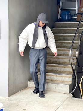 「アイテム（その他アウター）」を使った、ware-mo-kou 井上慎斗さん（メンズ・184cm）の秋コーディネート