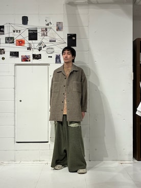 「Toironier（トワロニエ）のアイテム」を使った、ware-mo-kou 井上慎斗さん（メンズ・184cm）の冬コーディネート