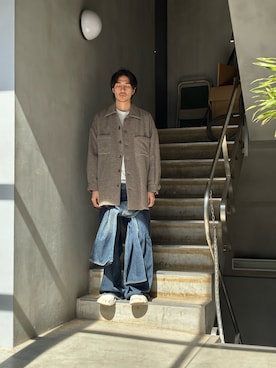 ware-mo-kou 井上慎斗さん（メンズ・184cm）の冬コーディネート