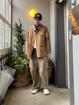 「ANCELLM（アンセルム）のアイテム」を使った、ware-mo-kou 井上慎斗さん（メンズ・184cm）の秋コーディネート