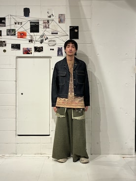 「Toironier（トワロニエ）のアイテム」を使った、ware-mo-kou 井上慎斗さん（メンズ・184cm）の冬コーディネート