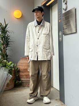 「ANCELLM（アンセルム）のアイテム」を使った、ware-mo-kou 井上慎斗さん（メンズ・184cm）の秋コーディネート