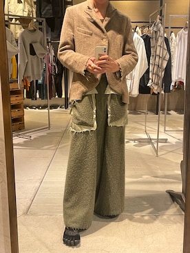 「sulvam（サルバム）のアイテム（パンツ）」を使った、ware-mo-kou 井上慎斗さん（メンズ・184cm）の秋コーディネート