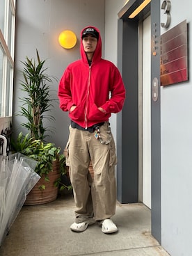 「ANCELLM（アンセルム）のアイテム」を使った、ware-mo-kou 井上慎斗さん（メンズ・184cm）の秋コーディネート