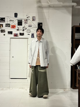 「Toironier（トワロニエ）のアイテム」を使った、ware-mo-kou 井上慎斗さん（メンズ・184cm）の冬コーディネート