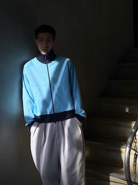 「ANCELLM（アンセルム）のアイテム（トップス）」を使った、ware-mo-kou 井上慎斗さん（メンズ・184cm）の冬コーディネート