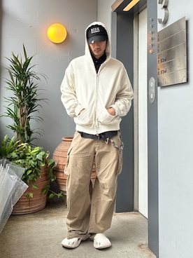 「ANCELLM（アンセルム）のアイテム」を使った、ware-mo-kou 井上慎斗さん（メンズ・184cm）の秋コーディネート
