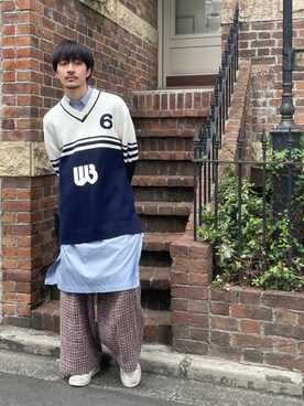 「SHINYAKOZUKA（シンヤコヅカ）のアイテム」を使った、ware-mo-kou 井上慎斗さん（メンズ・184cm）の秋コーディネート