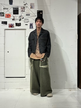 「Toironier（トワロニエ）のアイテム」を使った、ware-mo-kou 井上慎斗さん（メンズ・184cm）の冬コーディネート