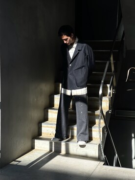 「IRENISA（イレニサ）のアイテム」を使った、ware-mo-kou 井上慎斗さん（メンズ・184cm）の冬コーディネート