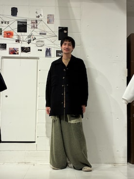 「Toironier（トワロニエ）のアイテム」を使った、ware-mo-kou 井上慎斗さん（メンズ・184cm）の冬コーディネート