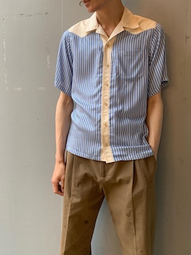 「CristaSeya （クリスタセヤ）のアイテム」を使った、ware-mo-kou 井上慎斗さん（メンズ・185cm）の夏コーディネート