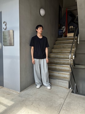 「アイテム（その他パンツ、シルバー系）」を使った、ware-mo-kou 井上慎斗さん（メンズ・184cm）の夏コーディネート