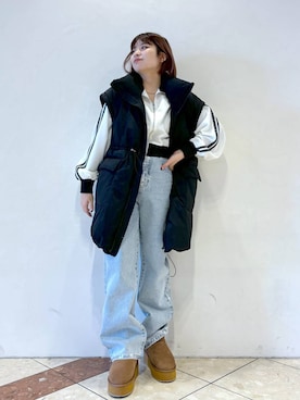 「PAGEBOY（ページボーイ）のアイテム（その他アウター）」を使った、ゆいさん（レディース・154cm）の冬コーディネート