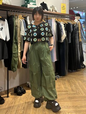 「PBLIM（ページボーイリム）のアイテム（バッグ）」を使った、ゆいさん（レディース・154cm）の夏コーディネート