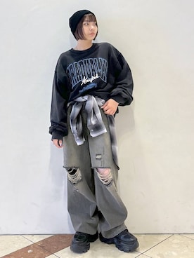 「PBLIM（ページボーイリム）のアイテム（ニットキャップ/ビーニー）」を使った、ゆいさん（レディース・154cm）の秋コーディネート