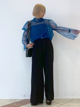 「PAGEBOY（ページボーイ）のアイテム（サンダル）」を使った、ゆいさん（レディース・154cm）の春コーディネート