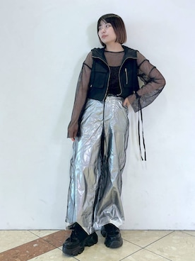 「PAGEBOY（ページボーイ）のアイテム（その他アウター）」を使った、ゆいさん（レディース・154cm）の春コーディネート