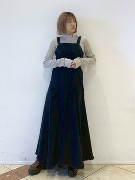 「ハイネックトップス」｜ゆいさん（レディース・154cm）の秋コーディネート