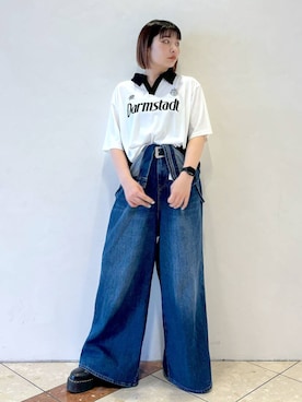 「PAGEBOY（ページボーイ）のアイテム（サロペット/オーバーオール）」を使った、ゆいさん（レディース・154cm）の春コーディネート