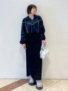 「PAGEBOY」｜「アイテム（ジャージ）」を使った、ゆいさん（レディース・154cm）の秋コーディネート