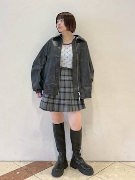 「PAGEBOY（ページボーイ）のアイテム（ブルゾン）」を使った、ゆいさん（レディース・154cm）の秋コーディネート