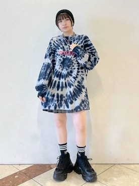 「PBLIM（ページボーイリム）のアイテム（ニットキャップ/ビーニー）」を使った、ゆいさん（レディース・154cm）の秋コーディネート