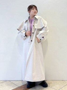 「PAGEBOY（ページボーイ）のアイテム（チェスターコート）」を使った、ゆいさん（レディース・154cm）の冬コーディネート