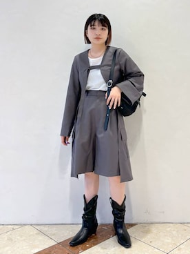 「PAGEBOY（ページボーイ）のアイテム（その他アウター）」を使った、ゆいさん（レディース・154cm）の春コーディネート