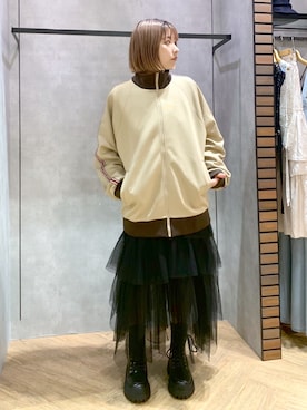 「甘辛mix」｜「アイテム（セットアップ）」を使った、ゆいさん（レディース・154cm）の秋コーディネート