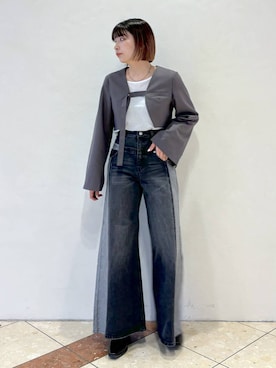 「PAGEBOY（ページボーイ）のアイテム（その他アウター）」を使った、ゆいさん（レディース・154cm）の春コーディネート