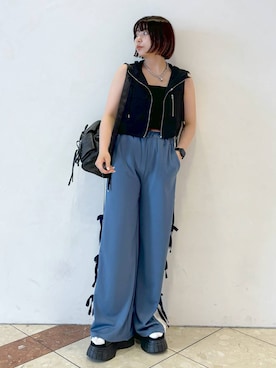 「PAGEBOY（ページボーイ）のアイテム（その他アウター）」を使った、ゆいさん（レディース・154cm）の夏コーディネート