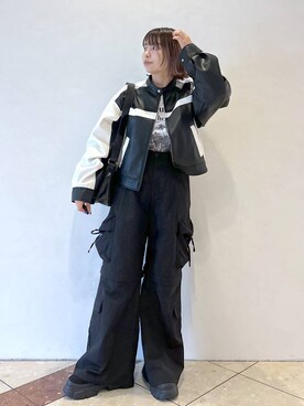 「PAGEBOY（ページボーイ）のアイテム（その他アウター）」を使った、ゆいさん（レディース・154cm）の冬コーディネート