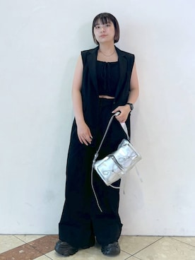 「PAGEBOY（ページボーイ）のアイテム（その他アウター）」を使った、ゆいさん（レディース・154cm）の夏コーディネート