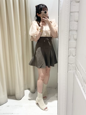 「オーガンジー」｜「アイテム（その他シューズ）」を使った、ｏｔａｂｅさん（レディース・160cm）の夏コーディネート