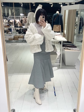 「one after another NICE CLAUP（ワンアフターアナザーナイスクラップ）のアイテム（ノーカラーコート）」を使った、ｏｔａｂｅさん（レディース・160cm）の秋コーディネート