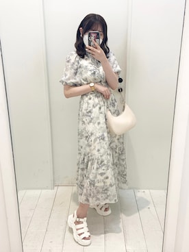 「one after another NICE CLAUP（ワンアフターアナザーナイスクラップ）のスニーカー底グルカサンダル（サンダル）」を使った、ｏｔａｂｅさん（レディース・160cm）の春コーディネート