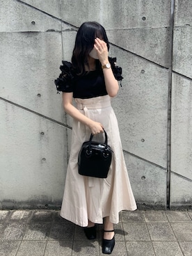 「one after another NICE CLAUP（ワンアフターアナザーナイスクラップ）のストラップ付ミュール（その他シューズ）」を使った、ｏｔａｂｅさん（レディース・160cm）の夏コーディネート