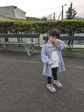 「ZARA（ザラ）のアイテム（オールインワン・サロペット）」を使った、せーさん（キッズ・100cm）の春コーディネート