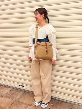 「アイテム（ベスト）」を使った、はさん（レディース・156cm）の春コーディネート